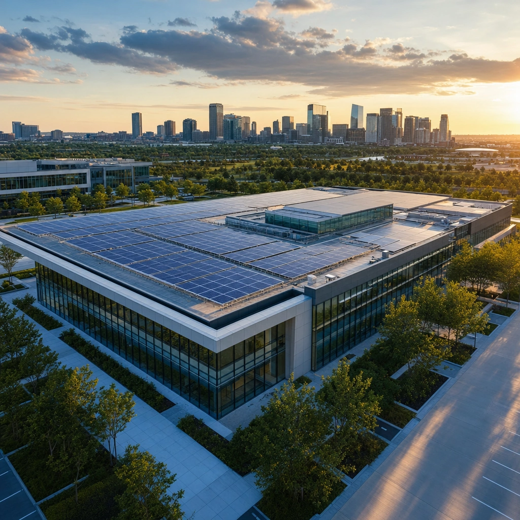 Commercial solar installation